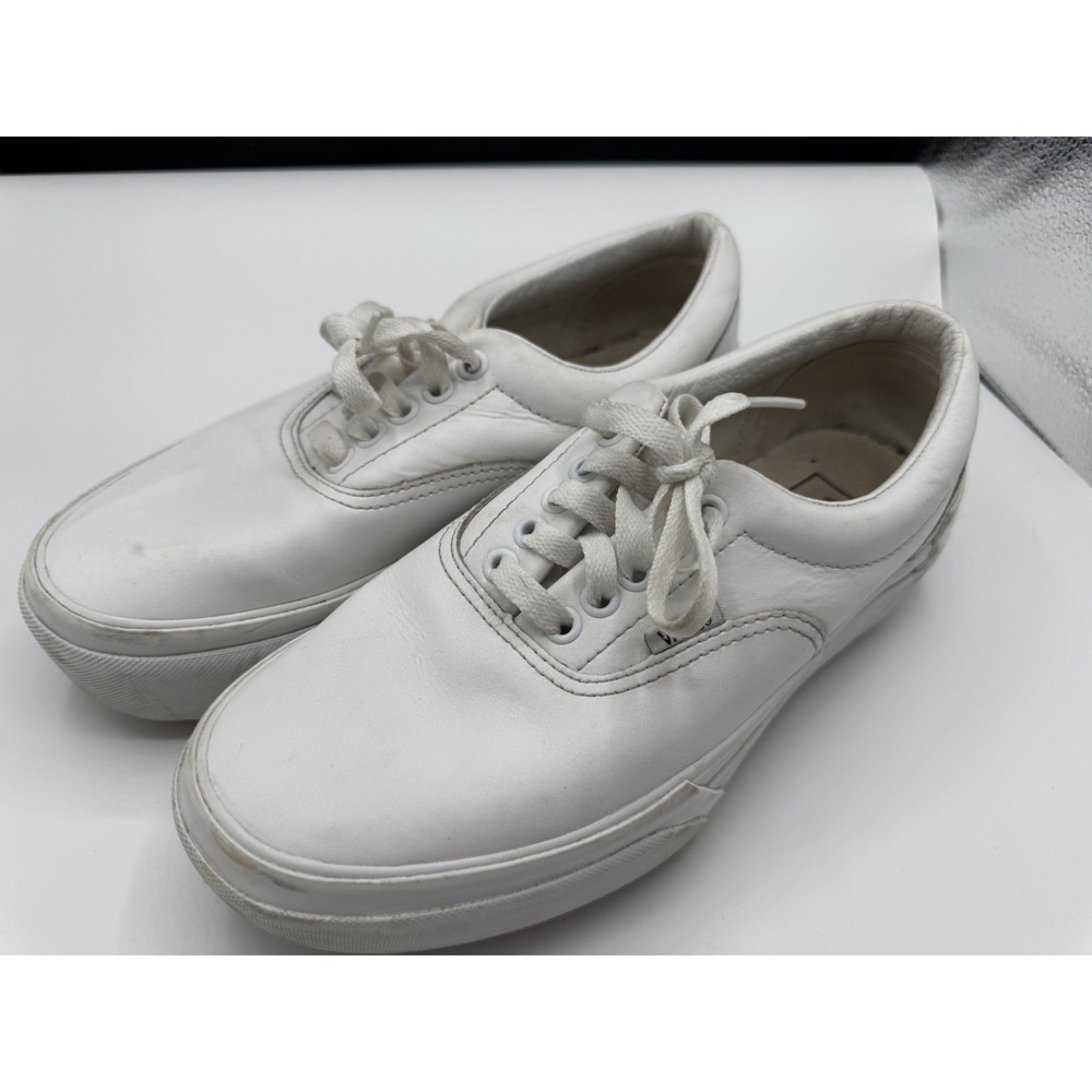Vans Era Stacked Leather Platform sneakers in True White M6.5 W8.0 EUC SB24